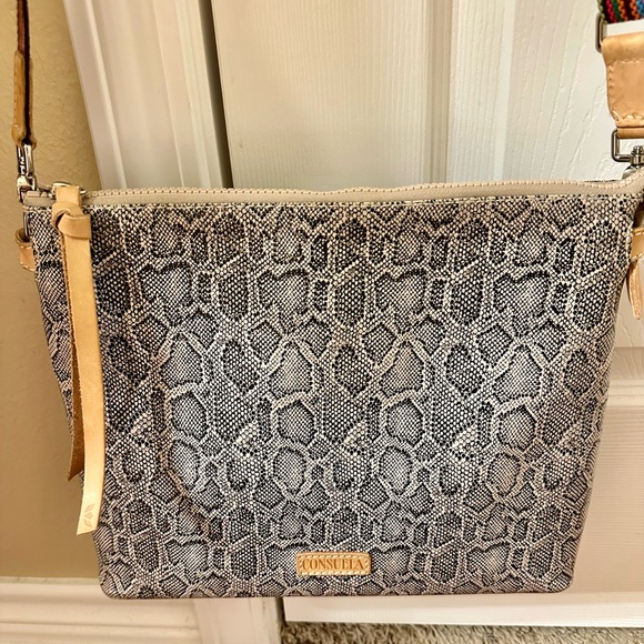 Consuela Handbags - Consuela Wynn Downtown Snakeskin Pattern Crossbody Bag